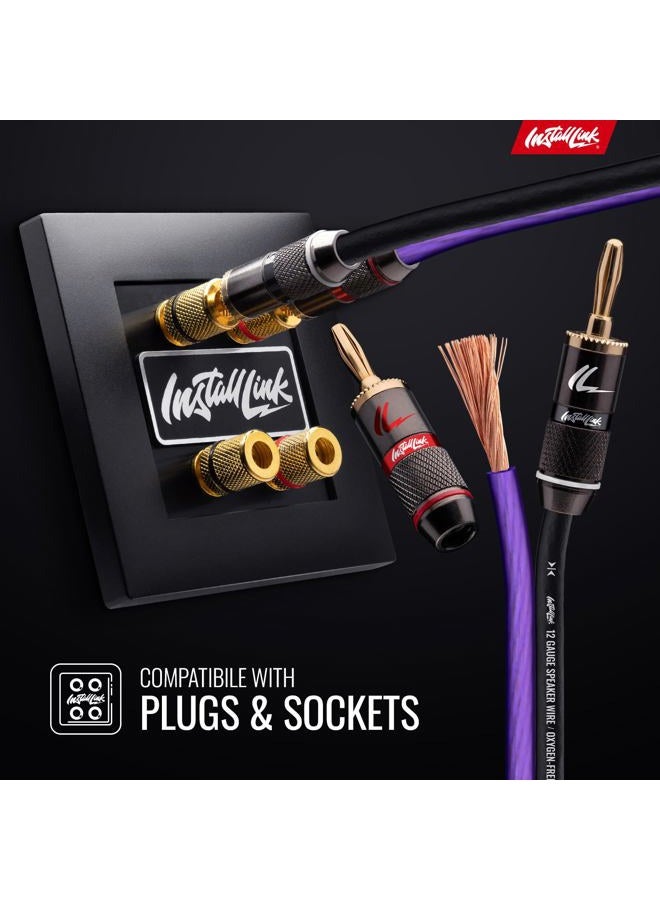 Install Link 12 AWG Gauge Speaker Wire Cable (OFC) Stereo, Car or Home Theater (30 Feet) - Image 5