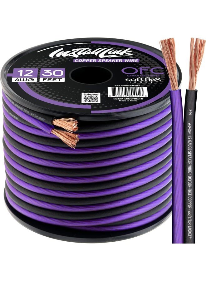 Install Link 12 AWG Gauge Speaker Wire Cable (OFC) Stereo, Car or Home Theater (30 Feet) - Image 1