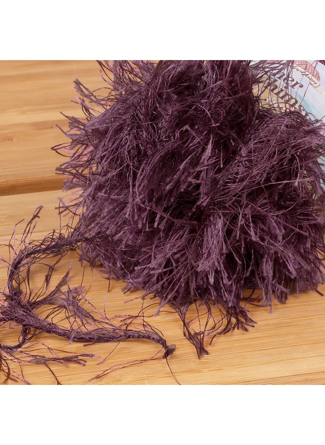 BambooMN Jubileeyarn Eyelash Fur Yarn Fine Polyester Variety Pack 6 Skeins  - Image 3