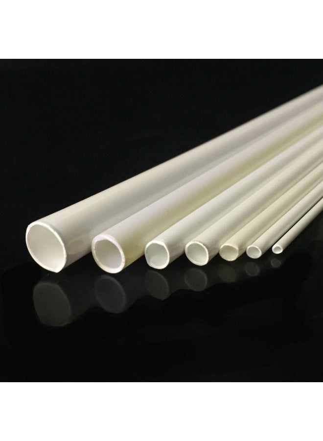 Abs Round Tube Plastic Hollow Tube White Model Tube Rod DIY Manual Modeling Sand Table Making Material Outer Diameter 2-10-Color:10mm Diameter Round Tube  - Image 2