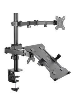 Skill Tech SH 0240KN Dual Monitor Economy Articulating Stand With Laptop Tray, Suitable For Most 13"-32" Screens, VESA 100x100, Max Load Capacity 16 Kg  - Image 1