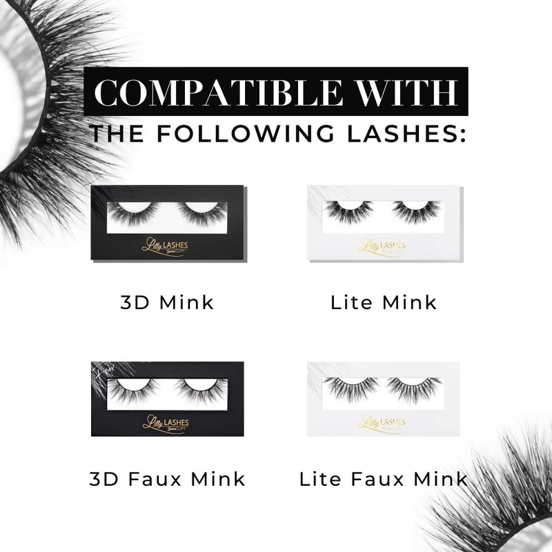 Lilly Lashes 2-in-1 Eyeliner and Lash Adhesive, Black, Waterproof, Long-lasting - Image 3