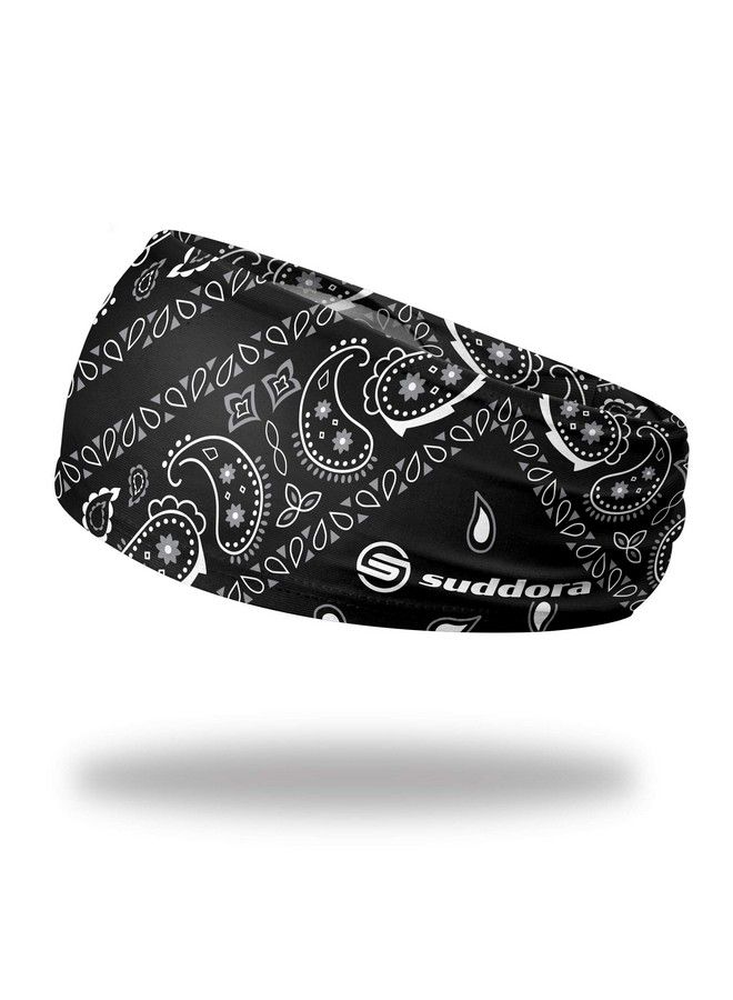 Suddora Paisley Bandana Headband Vintage And Fashionable Headbands (Black) - Image 2