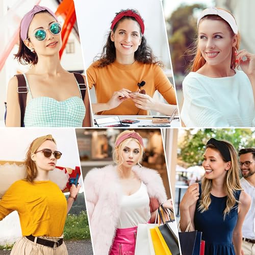DiyJibb Headbands for Women Girls - 6PCS Stylish Top Knotted Headbands - Knotted Headband for Women - Head Bands Wide Hairband Hair Accessories - Image 4