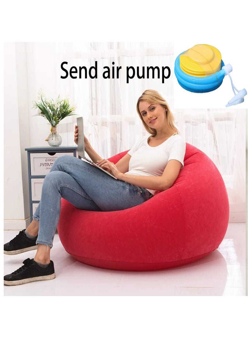 HEYAN Beanless Bag Inflatable Lounge Chair , Air Sofa Outdoor Inflatable Lazy Sofa Chair 110x110x85cm - Image 1