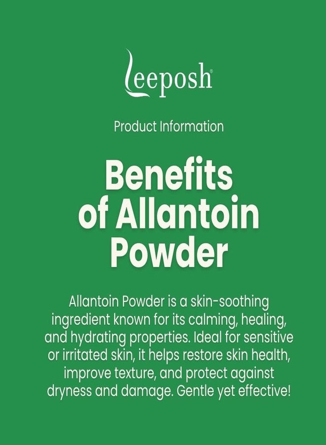 Leeposh Allantoin Powder Pure Cosmetic Grade for Skin Soothing, Repair & Hydration - Ideal for DIY Serums, Creams, Masks - Anti-Irritation, Barrier Repair (Allantoin) - Image 4