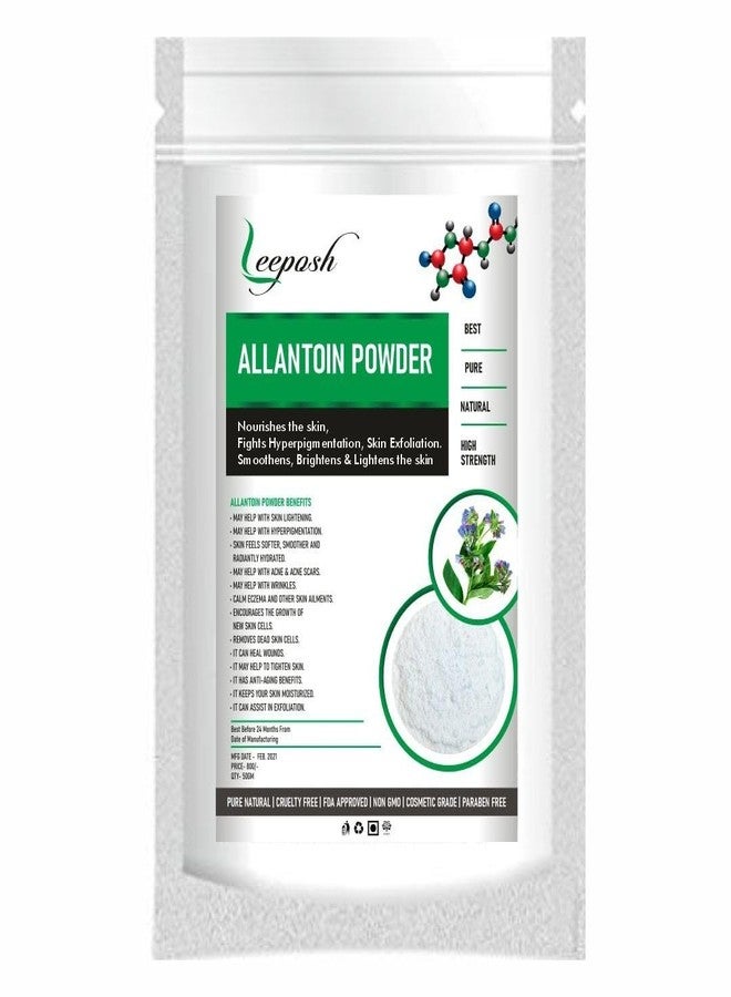 Leeposh Allantoin Powder Pure Cosmetic Grade for Skin Soothing, Repair & Hydration - Ideal for DIY Serums, Creams, Masks - Anti-Irritation, Barrier Repair (Allantoin) - Image 1