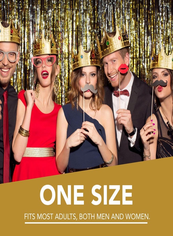 كراون ديسبلاي عرض تاج ذهبي فاخر للملكات والملوك، تيجان ملكية فاخرة للنساء والرجال - 0.75 بوصة × 8 بوصة، مثالي للحفلات، حفلات التخرج، ديكور ملكي، وتيجان للأطفال، مناسبات ذات طابع ملكي. - Image 2