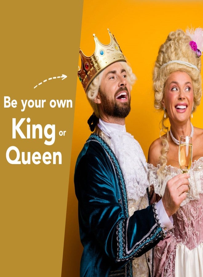 كراون ديسبلاي عرض تاج ذهبي فاخر للملكات والملوك، تيجان ملكية فاخرة للنساء والرجال - 0.75 بوصة × 8 بوصة، مثالي للحفلات، حفلات التخرج، ديكور ملكي، وتيجان للأطفال، مناسبات ذات طابع ملكي. - Image 5