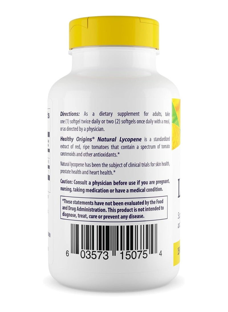 Healthy Origins Natural Lycopene, Supports Healthy Heart and Prostate( Non GMO ) Dietary Supplement - 15 mg 180 Softgels  - Image 2