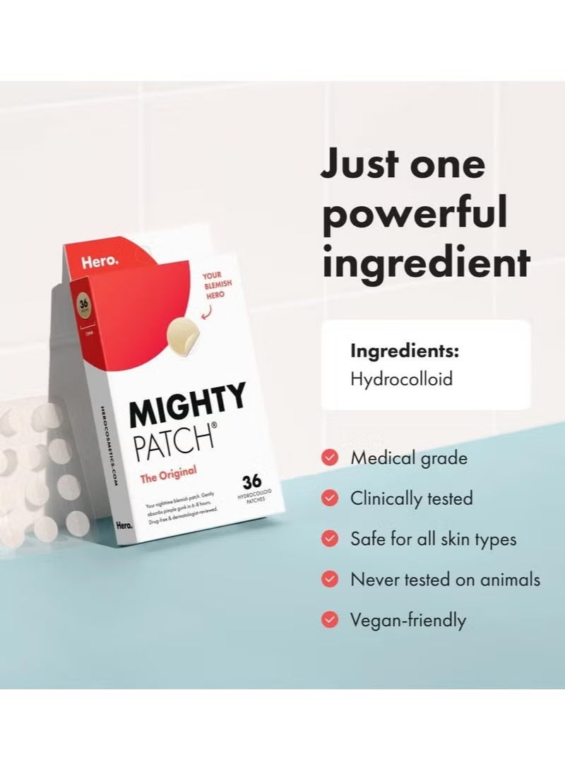 مايتي باتش Mighty Patch Original - Hydrocolloid Acne Pimple Patch Spot Treatment (36ct) for. - Image 5