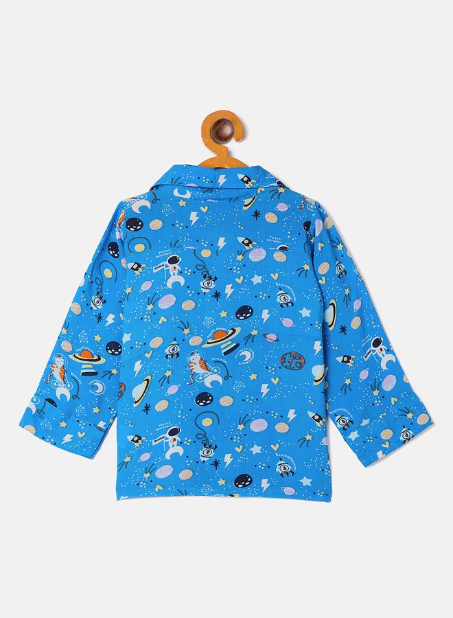 ستايلو بج طقم بيجامة وقميص بياقة بطبعة فضاء ستايلو باج - Image 4