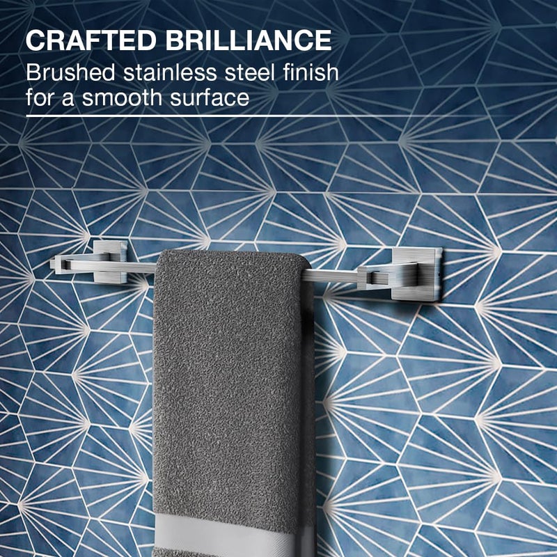 Kohler Kohler Towel Rod 450mmSS304 Stainless Steel 2 Years Warranty Brushed Steel Finish Easy to use Ergonomic Design 17kg Load Bearing Capacity  - Image 2