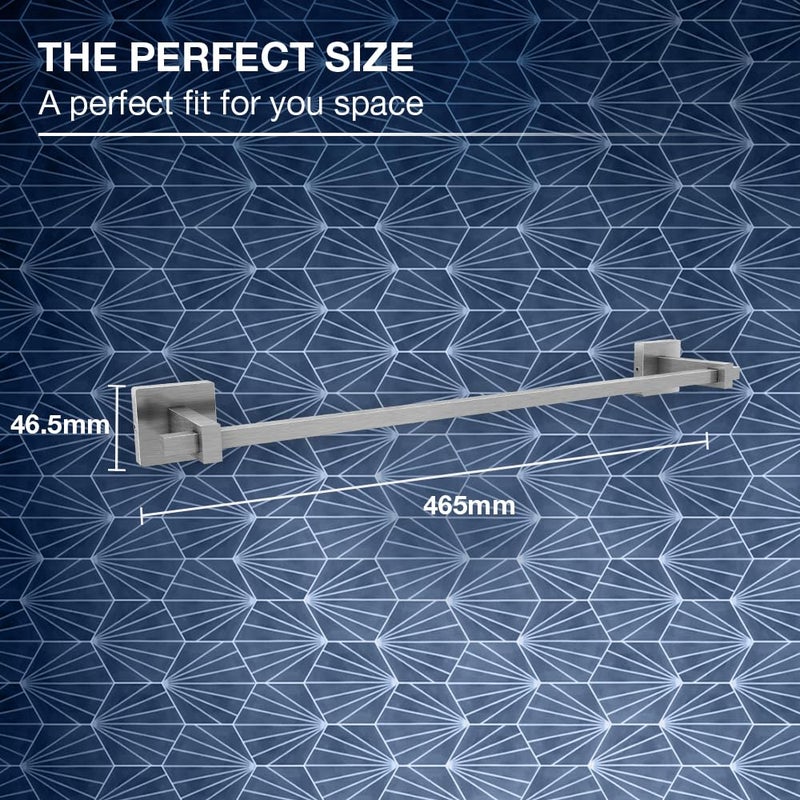 Kohler Kohler Towel Rod 450mmSS304 Stainless Steel 2 Years Warranty Brushed Steel Finish Easy to use Ergonomic Design 17kg Load Bearing Capacity  - Image 5
