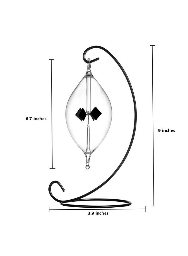 DORAMI Transparent Solar Power Radiometer Metal Frame Sun Light Energy Spinning Vanes Windmill Gift Home Desk Decoration - Image 2