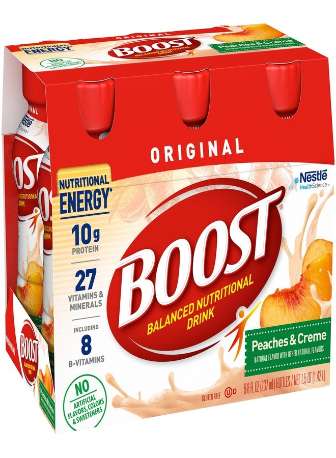 BOOST Original Balanced Nutritional Drink, Nutritional Energy with Protein, Vitamins & Minerals (6 Count (Pack of 1), Peaches & Creme) - Image 2