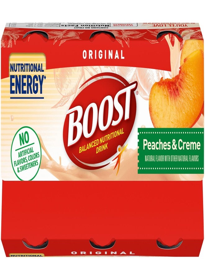BOOST Original Balanced Nutritional Drink, Nutritional Energy with Protein, Vitamins & Minerals (6 Count (Pack of 1), Peaches & Creme) - Image 3