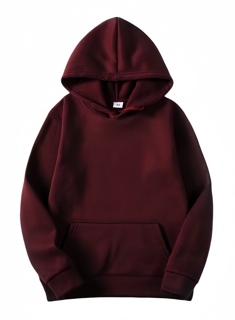 KUYING New Pullover Hoodie Sports Solid Color Casual Sweatshirt  - Image 1