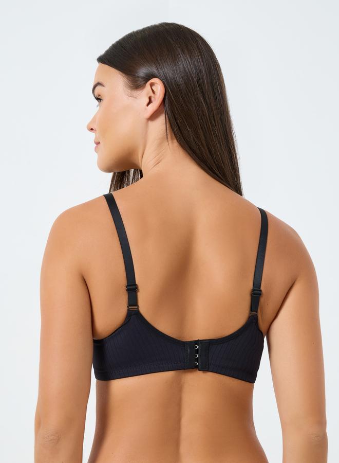 Styli Pack of 3 - Padded Non Wired Ribbed T-Shirt Bra - Image 5