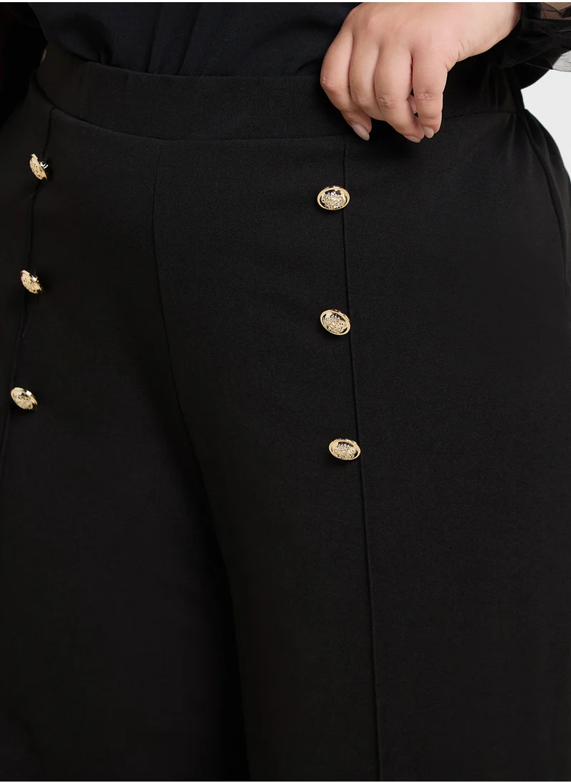 Ella Plus Front Button Detailed Pant