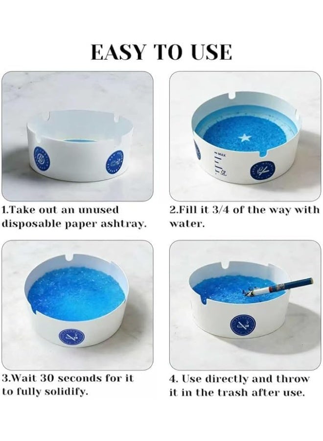 Disposable paper ashtrays, smoke and odor free, portable for indoor and outdoor use, 25 pieces, eco-friendly - Image 3