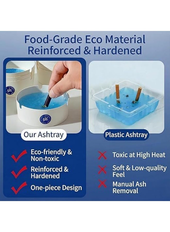 Disposable paper ashtrays, smoke and odor free, portable for indoor and outdoor use, 25 pieces, eco-friendly - Image 4