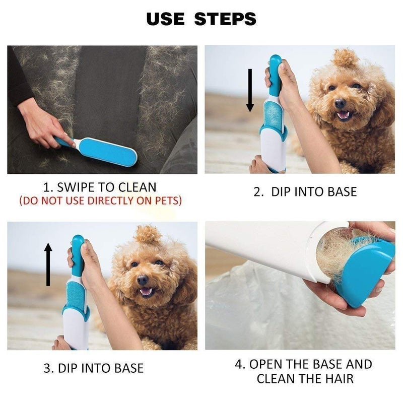 Ezalla Double-Sided Standard-Size Pet Hair Remover| Cat and Dog Fur Lint, Fluff from Carpet, Car Seat, Couch, Clothing, Bedding, Fabric Pet Fur Remover Reusable Lint Remover Brush [ Pack of 1] - Image 3