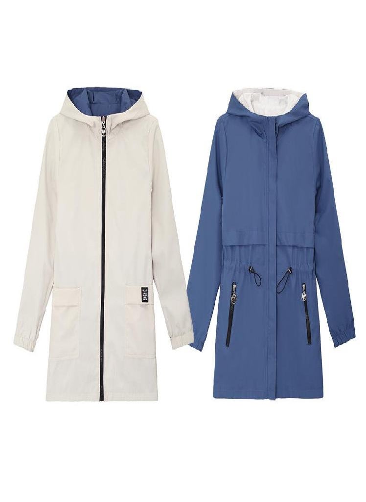 Eckek - Women 'S Windbreaker Jacket Ladies Spring And Autumn Hooded Windbreaker Jacket - Image 1