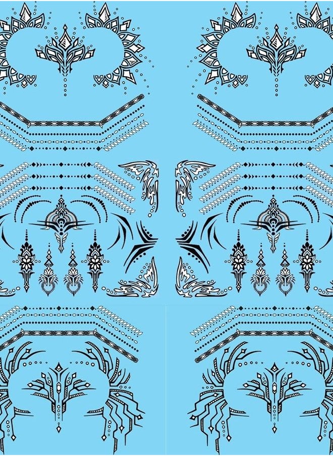 Golden Ratio Tats - 6 pages Burning Man, Gold Temporary Tattoos by Golden Ratio Tats, Masquerade Face Tattoo - Image 1