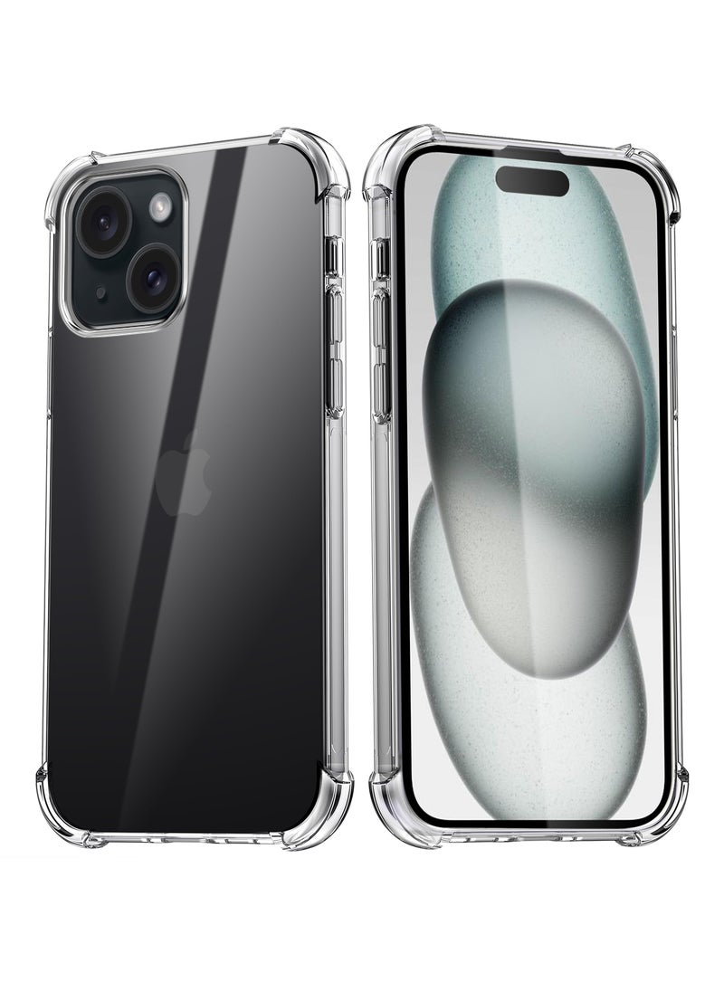 Houmt - iPhone 15 Plus Case 6.7 Inch Ultra Slim Case Soft TPU Material with 4 Corners Bumper Shockproof Protection Anti-Scratch Anti-Drop Cell Phone 15 Plus Case iPhone 15 Plus Cover Clear - Image 1