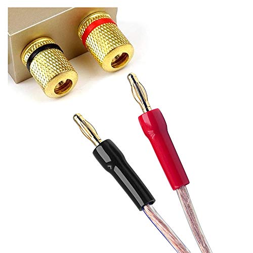 VCELINK 4mm Speaker Banana Plugs-Open Screw Type, Insulated 24K Gold Plated Speaker Wire Banana Plugs Connectors (5 Pairs(10 pcs)) - Image 5