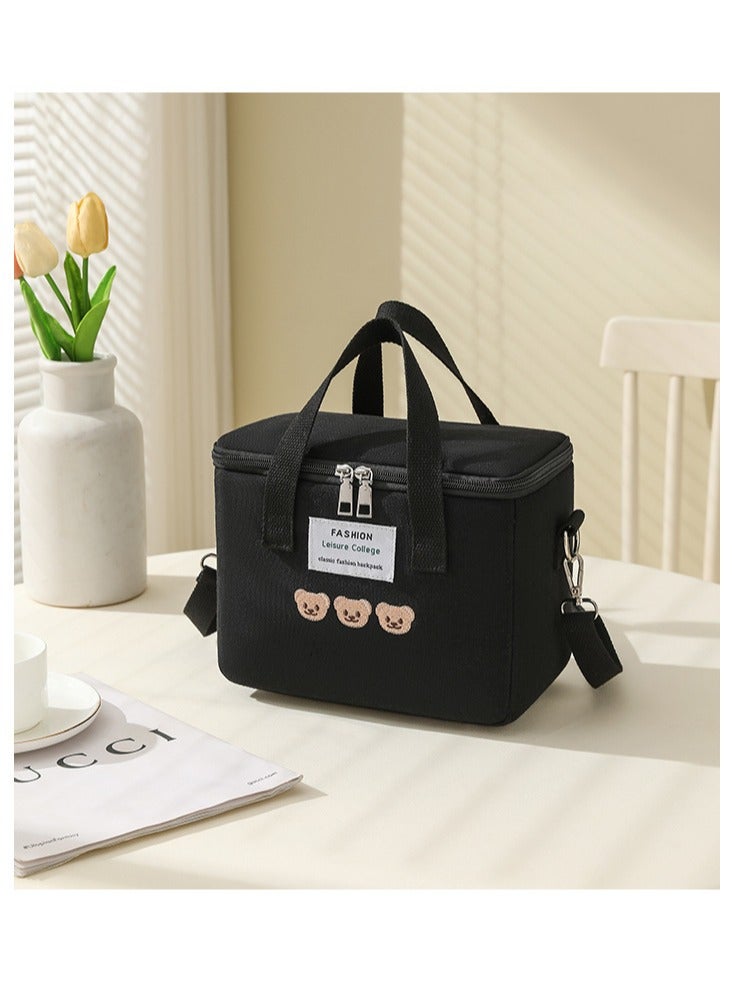 1pc Stylish Mommy Crossbody Bag, Diaper Bag - Waterproof, Spacious Multifunctional Maternity Bag with Insulated Pockets for Breast Pump & Bottles, Newborn Baby Item- Black  - Image 5