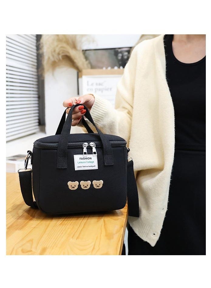 1pc Stylish Mommy Crossbody Bag, Diaper Bag - Waterproof, Spacious Multifunctional Maternity Bag with Insulated Pockets for Breast Pump & Bottles, Newborn Baby Item- Black  - Image 4