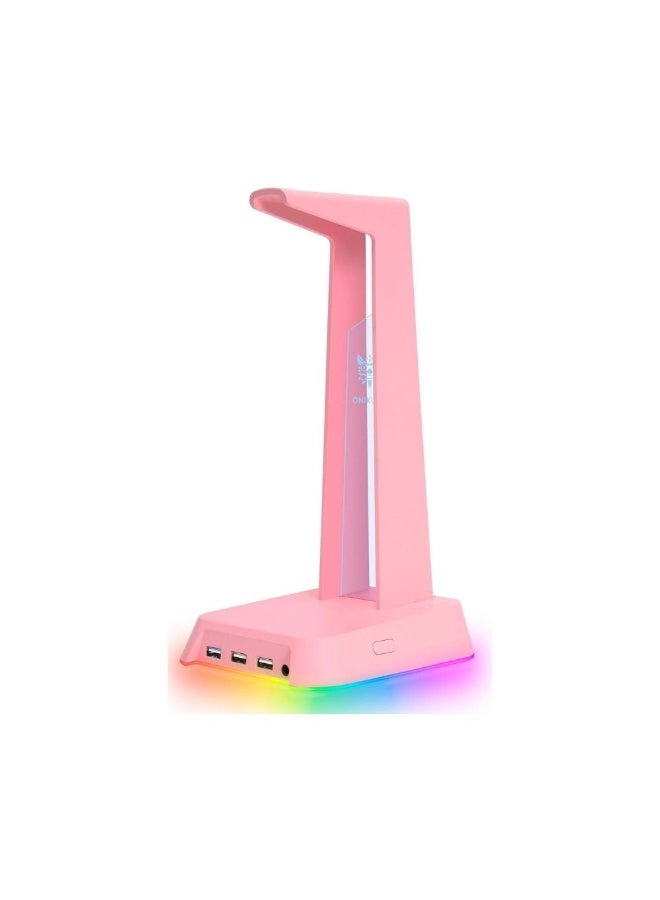 Onikuma : Pink Headset Stand with RGB Light
