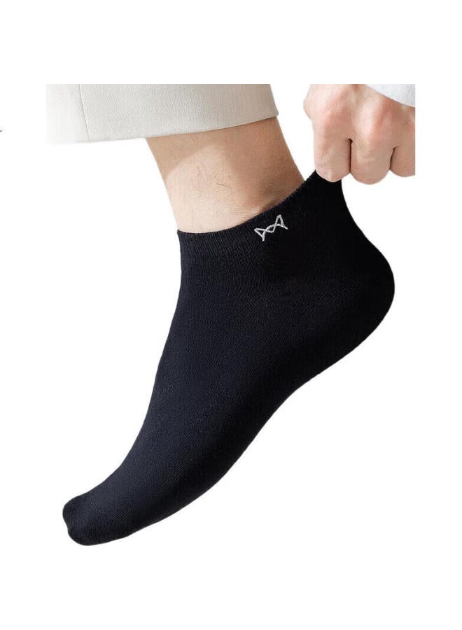 Miiow 10 Pairs Men'S Socks Men'S 100% Cotton Summer Antibacterial Odor-Resistant Short Socks Sweat-Absorbing Business Boat Socks Men - Image 2