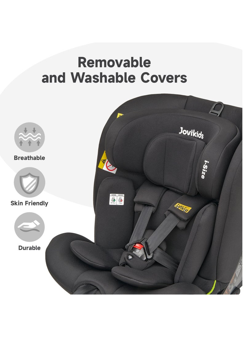 Jovikids - Rotating Ranger TT ISOFIX Car Seat 360° For Baby, 40 - 150 CM, 0- 12  Years, ECE R129/E4 I-size, Fixations ISOFIX, Top Tether - Black - Image 1