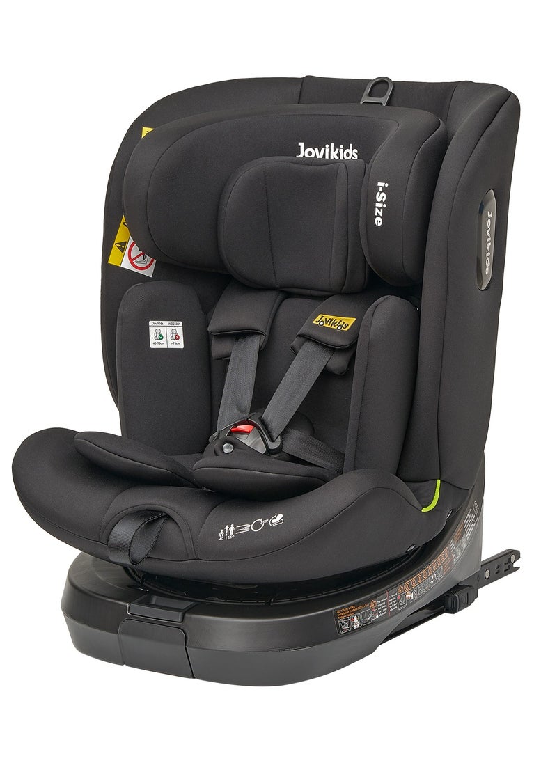 Jovikids - Rotating Ranger TT ISOFIX Car Seat 360° For Baby, 40 - 150 CM, 0- 12  Years, ECE R129/E4 I-size, Fixations ISOFIX, Top Tether - Black - Image 1