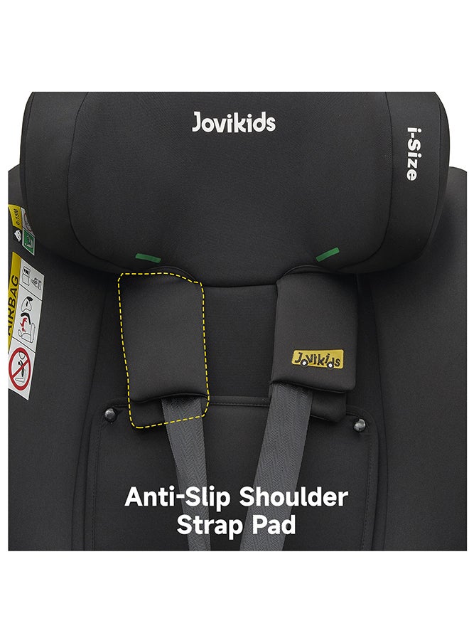 Jovikids - Rotating Ranger TT ISOFIX Car Seat 360° For Baby, 40 - 150 CM, 0- 12  Years, ECE R129/E4 I-size, Fixations ISOFIX, Top Tether - Black - Image 1