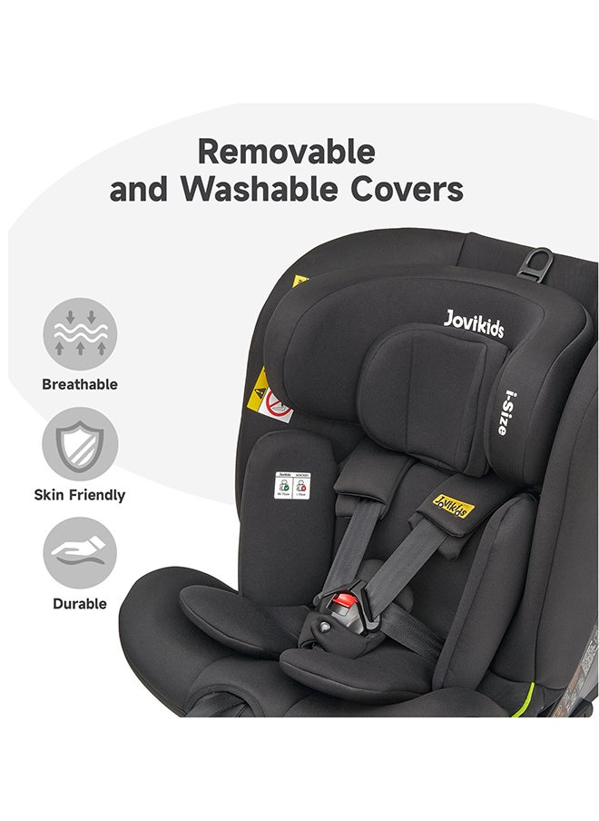 Jovikids - Rotating Ranger TT ISOFIX Car Seat 360° For Baby, 40 - 150 CM, 0- 12  Years, ECE R129/E4 I-size, Fixations ISOFIX, Top Tether - Black - Image 1