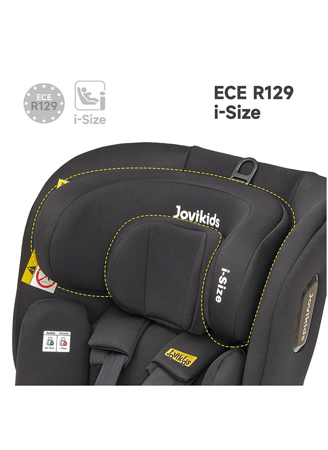 Jovikids - Rotating Ranger TT ISOFIX Car Seat 360° For Baby, 40 - 150 CM, 0- 12  Years, ECE R129/E4 I-size, Fixations ISOFIX, Top Tether - Black - Image 1