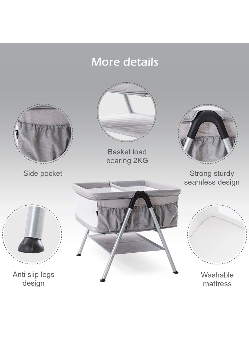 Teknum FELLOW 2 Twin Bedside Crib Bassinet - Grey - pzsku/Z3F2963D116B1C85CC2D7Z/45/_/1718348530/072a2f8b-12c7-48ad-a42e-f848e1e3b168