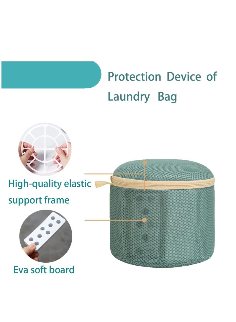 2 Pack Reusable Mesh Laundry Bags with Zippers for Delicates, Lingerie, Baby Clothes, and Hosiery - Perfect for Washing Machine Use - Image 3