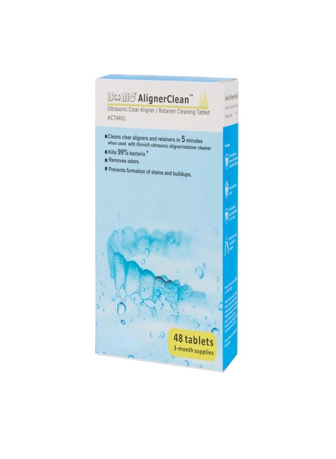 iSonic AlignClear Ultrasonic Cleaning Tablets for Clear Retainers, Night Guards & CPAP Masks – 48 or 192 Count - Image 1