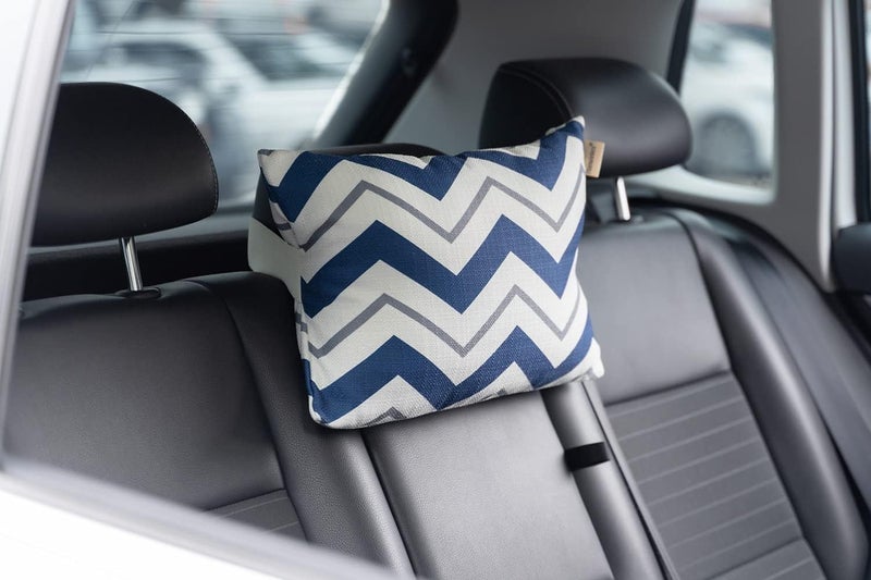vmgreen Outdoor Pillows for Lounge Chair Head Resting, Small Square Decotative Pillow with Adjustable Stripe for Recliner, Office Chair,Car Seat,Sofa Neck or Lumbar Attachment,Waterproof 2pack - Image 3