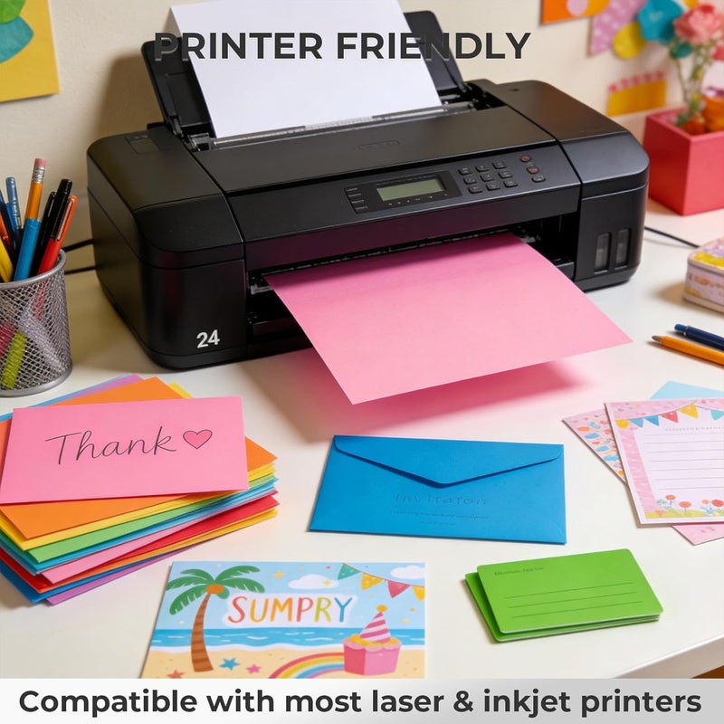 BOOKNOW Colored Cardstock, Includes 40 Sheets 120gsm Multicolor Cardstock Paper and 10 Sheets 250gsm Lightweight Construction Paper for DIY Crafts Scrapbook Making Back to School Supplies - Image 3