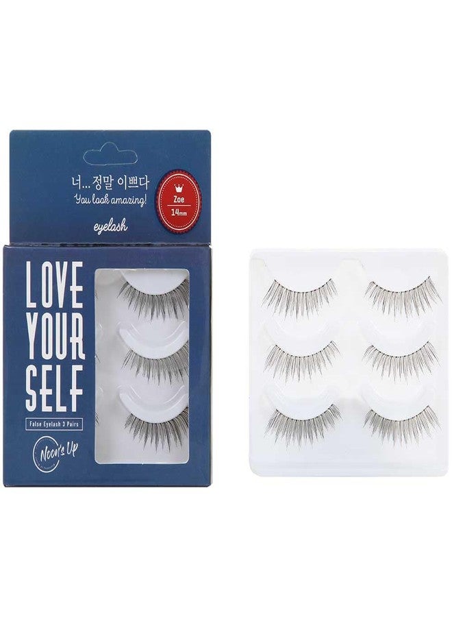 NOON'S UP Natural Looking False Eyelashes (Zoe) - Eyelash Pack for Natural Looking Eyelashes | Customizable & Reusable Eyelashes | Eye-Defining Natural Lashes | Classy Lashes Natural Look (14mm) - Image 1