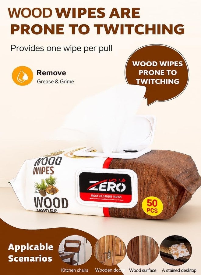 LSARIMO Wood Cleaning Wipes | Furniture Polish & Shine Wipes | Removes Dust, Fingerprints & Stains | Ideal for Tables, Cabinets, Doors, Wardrobe & Wooden Surfaces. (50 Pcs) - Image 3