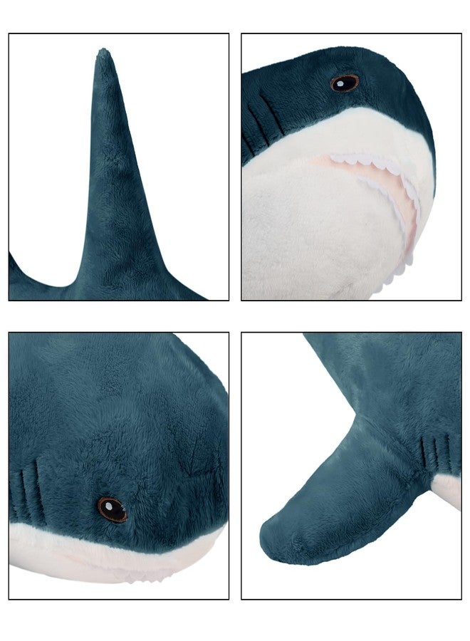 MUPI Shark Stuffed Animal Plush 11" Cute Shark Toy Plush Pillows Soft Cotton Sharks Plushies Ocean Sea Animal Doll Gifts for Boys Girls Kids Adults（Navy Blue） - Image 3
