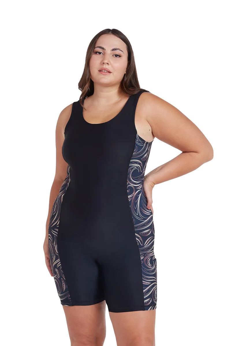 COEGA SUNWEAR COEGA Ladies  Swim Shortie - Nero Golden Swirls