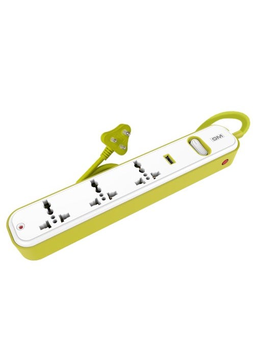 GM GM Lemoid 3254 Plastic 4+1 Spike Guard (White and Lime) 